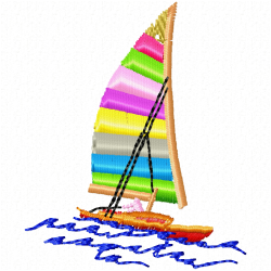 Boats Embroidery Design 2 Boats Embroidery Design 2